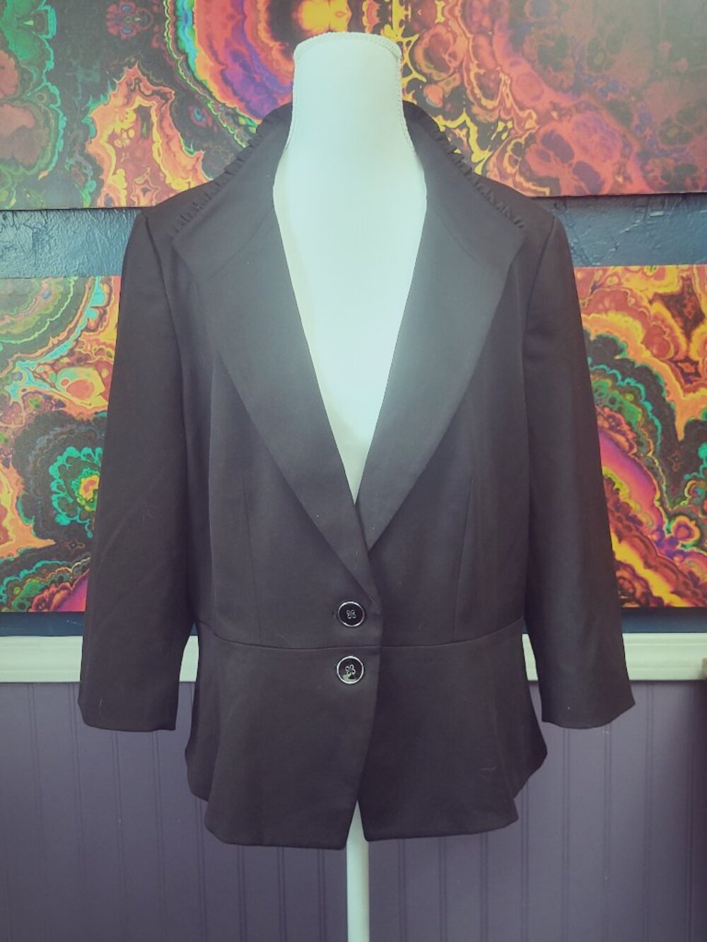 White House Black Market ~ Sz 14 ~ Tailored Black Blazer ~ NWT